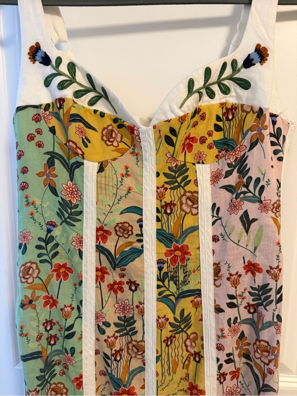 Christian Lacroix Floral Linen Blend Maxi Dress Farm Rio Inspired Size 6 | NWOT - Picture 5 of 10